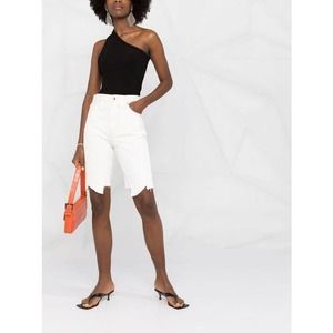 Frame Denim White Women's Bermuda Shorts
